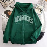 Fongt New Zipper Hoodie Los Angeles California Coat Top