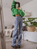 Back Star Patchwork Jeans-Outfit