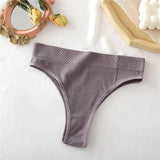 Seamless Women's Panties 9 Solid Color High Waisted Thongs Women Comfortable Women's Cotton Briefs Sexy Female