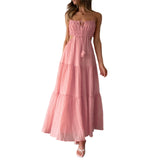 Ruched Tie-Up Strappy Maxi Dress-Outfit