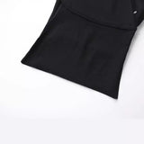 And Winter New Women's Wear Solid Color One-Word Collar Sleeveless Back Short Chest Spicy Girl Blouse-Outfit