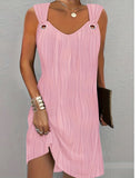 Fongt New Sleeveless Vest Elastic Solid Color Water Corrugated Jacquard