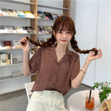 Fongt 2023 New Women's Versatile Short-Sleeved Shirt