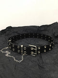 Double Eyelet Chain Belt with