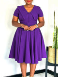 Fongt Women's Fashion Temperament Dolls Short-Sleeved Elastic Dress On African Dress