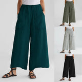 Cotton And Linen Casual Large Pocket