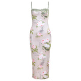 Summer New Women's Dress With A One-Line Collar Lace Stitching Print Slim Dress Woman-Outfit