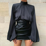 Collar Loose Slimming Solid Color
