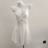Fongt Pure Lust Breeze Clear Ice Silk Thin Women's Pajamas 2025 New Abstinence Sling Pyjamas Spring And Autumn