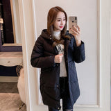 2024 Autumn And Winter Korean New Version Of Thick Down Padded Jacket Padded Coat Female Long Padded Jacket Ins Bread Suit-Outfit