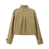 Fongt Women's Explosion Pocket Jacket Jacket + Folding Suit