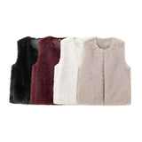 Fongt New Women's Clothing Fashion Temperament Artificial Fur Effect Vest