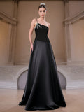Fashion Temperament Dress Women 2025 Spring New One-Shoulder Design Set Diamond Advanced Feel Dress