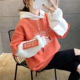Cotton embroidery letter Casual Harajuku Oversized