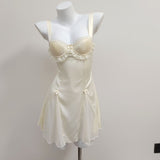 Fongt Pure-Style Sexy Breast Pad Ice Pyjamas Women 2025 New Summer Thin Sling Aja Symphouse Home