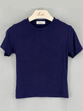 Summer Basic Sheath Women Solid O Neck Tshirt Autumn Stretch Casual Undershirt Female All-match Street Activity Crop Tops-Outfit