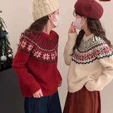 Christmas Jacquard Sweater-Outfit