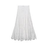 Suits Of New Embroidered Hollowed-Out Shirt And Skirt In Summer-Outfit