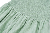 Green Elastic Ruched Midi Dress-Outfit