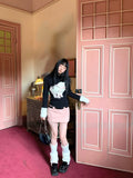 Winter Japanese Style Print Knitted Sweater + Pink Slim Mini Skirt Casual Kawaii 2 Piece Set Cute Fashion Clothing Woman-Outfit