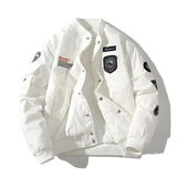 and winter thick embroidery trendy men jackets baseball uniforms couples bomber jackets casual loose jackets-Outfit