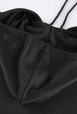 Rhinestone Skull Zipper Hoodie-Outfit