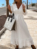 Embroidery Flower Lace Maxi