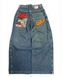 Year's Popular Style Graphics Jeans Y2K Hip-Hop Loose Jeans For Men And Women Harajuku-Outfit