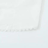 New French Vintage Design Pleated Square Collar Bubble Sleeve Shirt-Outfit