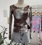 Summer Sunscreen Mesh Yarn Women 2025 Summer New Long-Sleeved T-Shirt