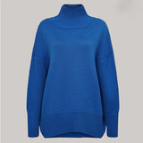 Women's Turtleneck Sweater Oversize Solid Long Batwing Sleeve Female Pullover Jumper 2021 Autumn Winer Ladies
