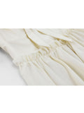 Collar Dress For Women Clothes 2023 Elegant Bow Agaric Lace Short Sleeve 2023 Summer A-line Dress High Waist Midi