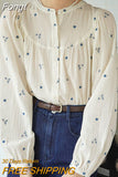 Florals Shirts Thin Women Full Sleeve Sunscreen New Autumn Office Lady Casual Sweet