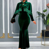 Fongt New Nail-Peared Leaf-Side Dress Party Temperament Packed Bing Dress