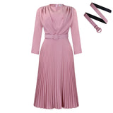 Fongt Women's Ebay New Temperament Elegant Pressure Commuting OL Solid Color African Large-Size Dress
