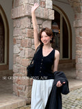 Fongt Xixi 2025 Autumn White Label New V-Neck Wool Bottom Knitted Shirt Vest Women 25428