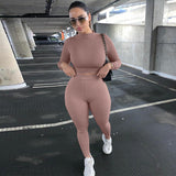 Fongt And Winter New Women's Casual Two-Piece Slim Long Sleeve Sports Suit-Outfit