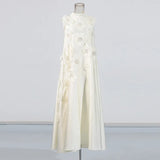 Congfeng Heavy Industry Flower Collage Dress 2025 New Sleeveless Three-Dimensional High-End Sense A-Character Dress