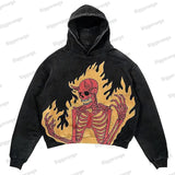 Unisex Hoodie Tops Street Hip Hop Letter Print Pullover Jacket 11282003-Outfit