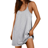 Fongt Summer Explosion Lady Slings Joint Shorts Dressing Dress Casual Set