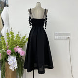 Trend Pure Temperament Summer Flowers With Shoulder Strap Chest Cushions Holiday Beach Style