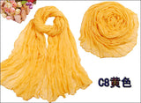 Brand Fashion Casual Foulard All-match Solid Soft Cotton Long Scarf Women