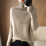 Fongt Sweater Bottom Shirt Women With Qiu Dong New Head Loose Half Draw A Rotator Sleeve Sweater Women's Jacket-Outfit