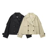 Fongt Women's Clothing Explosion Fashion Splash-Proof Short Wind Coat