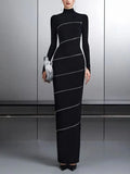 Fashion Temperament Dress Woman 2025 Spring New Sexy Style Long Sleeve Collar Design Feel Hip
