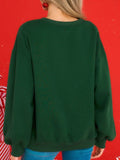 Autumn And Winter Bows Fashion Round-Neck Long-Sleeved Sleeves Spliced Christmas Jacket