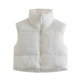 Fongt Color Women's Clothing 2025 Spring And Autumn 2025 New Cotton Vest Zippered Arma A8BS9263