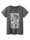 Vintage Comic Graphic Short Sleeve Tee-Outfit
