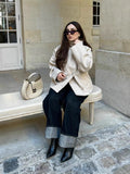 Fongt Autumn And Winter New Quality Commuting Comfortable Collar Double Buckle Coat