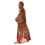 Fongt Women's Beach Blouse Chiffon Print Shirt Sunscreen Clothing Vacation Beach Sun Protection